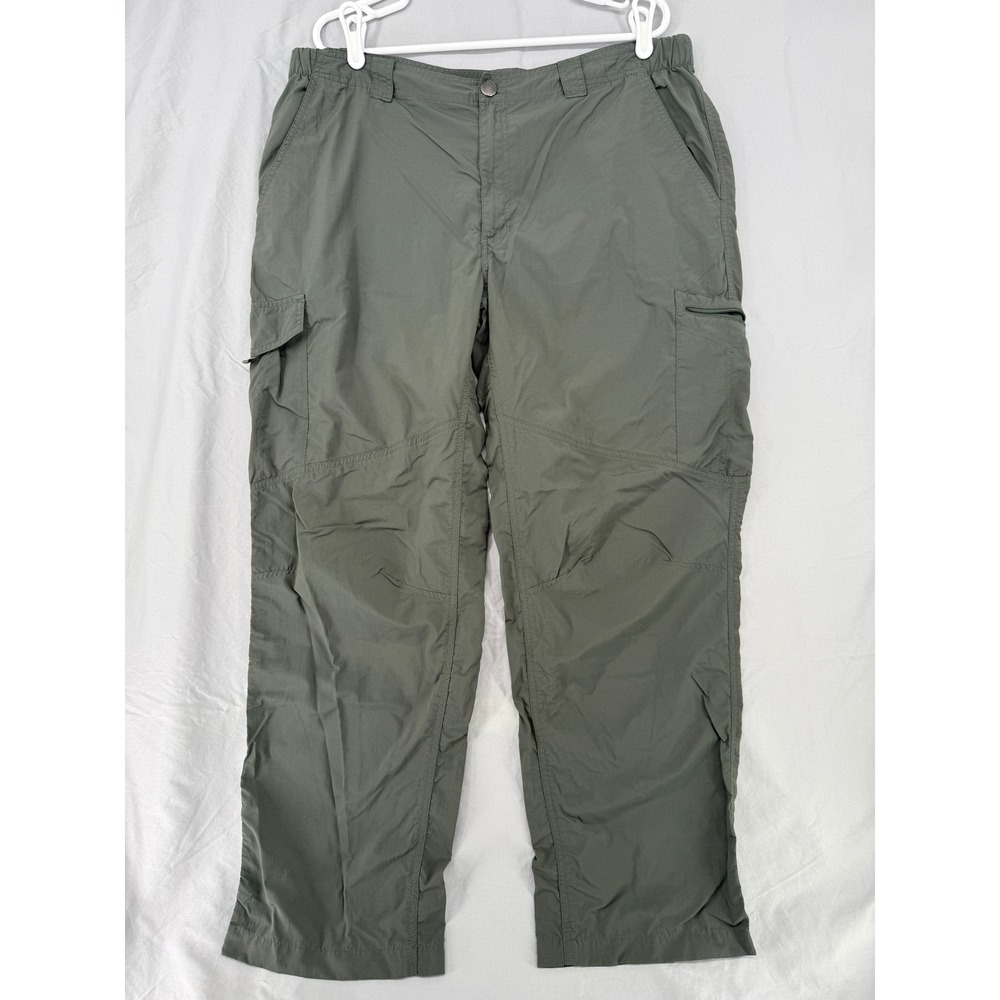 Columbia Omni-Shade Cargo Pants Mens 40x32 Olive Green Hiking Outdoor Ripstop